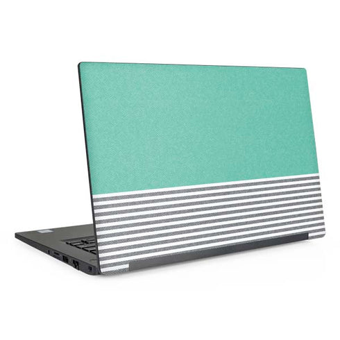 Teal and Grey Stripes Dell Latitude Skin