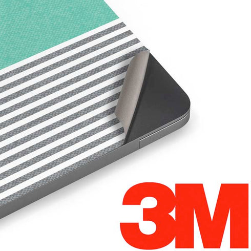 Teal and Grey Stripes Apple MacBook Air Skin