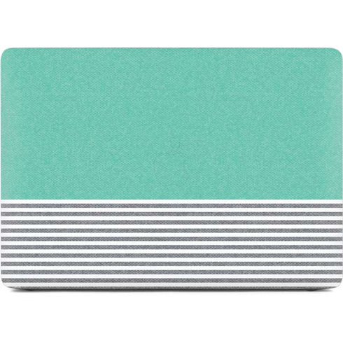 Teal and Grey Stripes Apple MacBook Pro 16-inch Skin