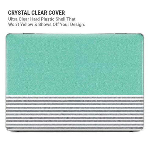 Teal and Grey Stripes MacBook Cases