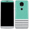 Teal and Grey Stripes Moto E5 Plus Skin