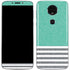 Teal and Grey Stripes Moto E5 Plus Skin