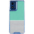 Teal and Grey Stripes Moto G 5G (2024) Clear Case