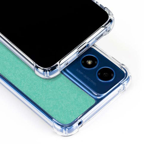Teal and Grey Stripes Moto G 5G (2024) Clear Case