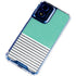 Teal and Grey Stripes Moto G Play 4G (2024) Clear Case