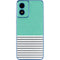 Teal and Grey Stripes Moto G Play 4G (2024) Skin