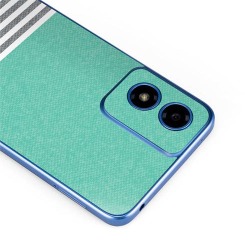Teal and Grey Stripes Moto G Play 4G (2024) Skin