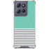 Teal and Grey Stripes Moto G Play 5G (2025) Clear Case