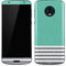 Teal and Grey Stripes Moto G6 Skin