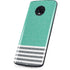 Teal and Grey Stripes Moto G6 Skin