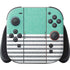 Teal and Grey Stripes Nintendo Skins