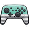 Teal and Grey Stripes Nintendo Skins