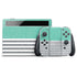 Teal and Grey Stripes Nintendo Skins