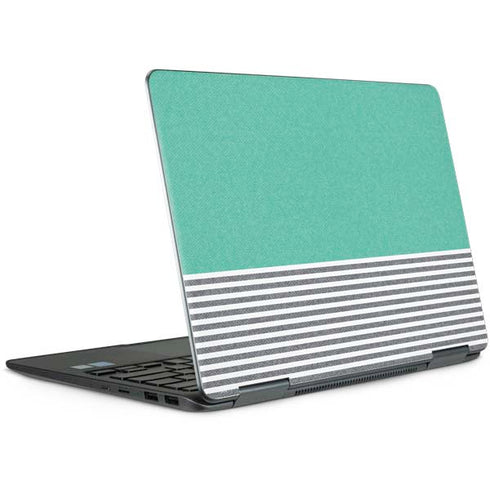 Teal and Grey Stripes Notebook 9 Pro 13in (2017) Skin