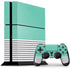 Teal and Grey Stripes PlayStation PS4 Skins