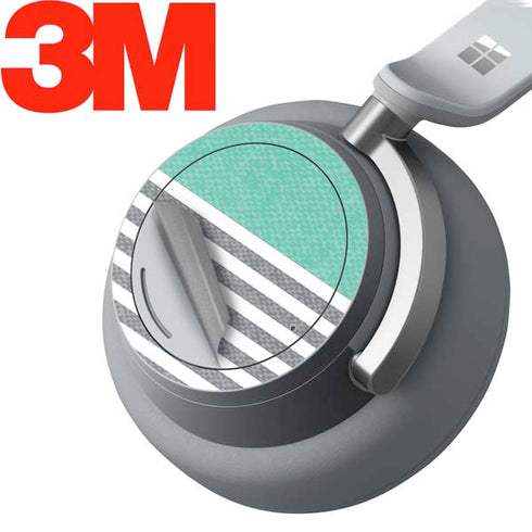 Teal and Grey Stripes Surface Headphones Skin