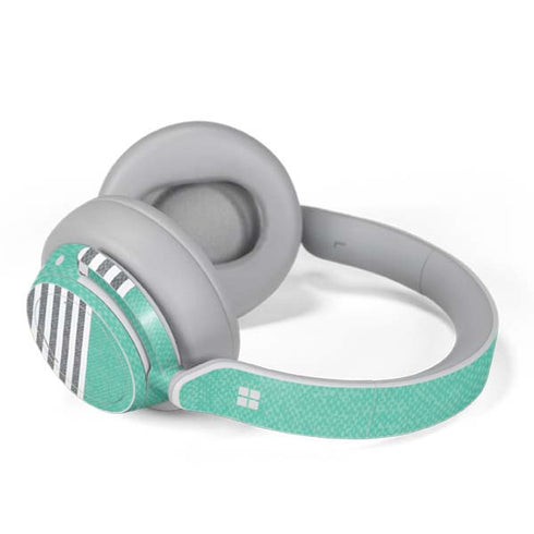 Teal and Grey Stripes Surface Headphones Skin