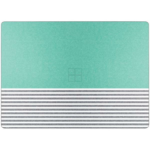 Teal and Grey Stripes Surface Laptop 7 13.8in Skin