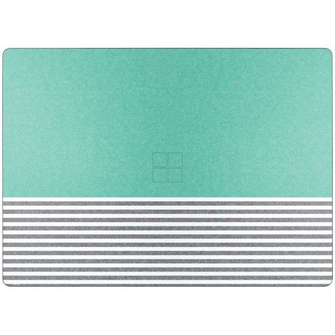 Teal and Grey Stripes Surface Laptop 7 15in Skin