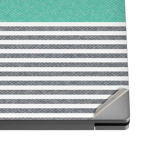 Teal and Grey Stripes Dell XPS Skin