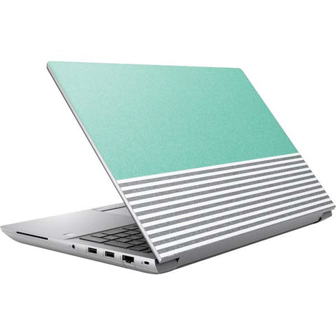 Teal and Grey Stripes HP ZBook Fury 16 G10 Skin