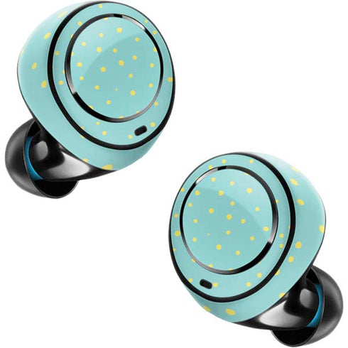 Teal and Yellow Polka Dots Amazon Echo Buds Skin