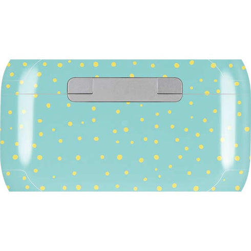 Teal and Yellow Polka Dots AirPods Skins
