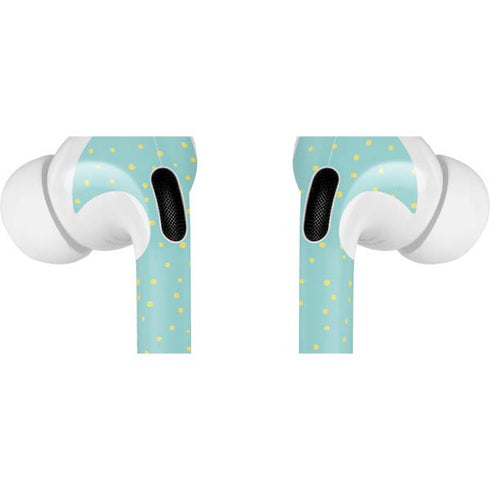 Teal and Yellow Polka Dots AirPods Skins