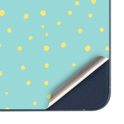 Teal and Yellow Polka Dots Galaxy A35 5G Skin