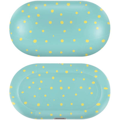 Teal and Yellow Polka Dots Galaxy Buds Plus Skin