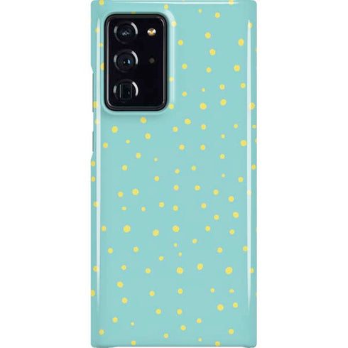 Teal and Yellow Polka Dots Galaxy Cases