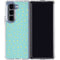Teal and Yellow Polka Dots Galaxy Z Fold5 5G Clear Case