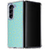 Teal and Yellow Polka Dots Galaxy Z Fold5 5G Clear Case