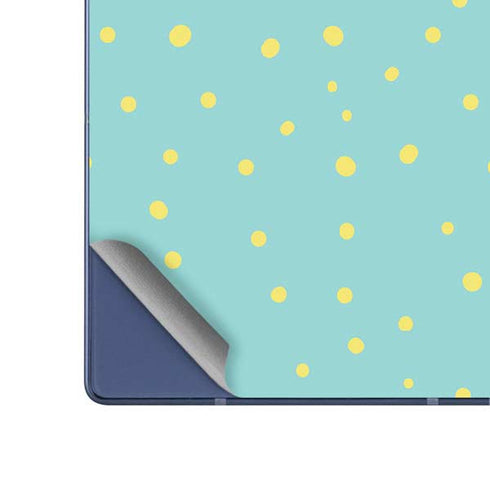 Teal and Yellow Polka Dots Galaxy Z Fold6 Skin