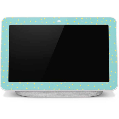 Teal and Yellow Polka Dots Google Home Hub Skin