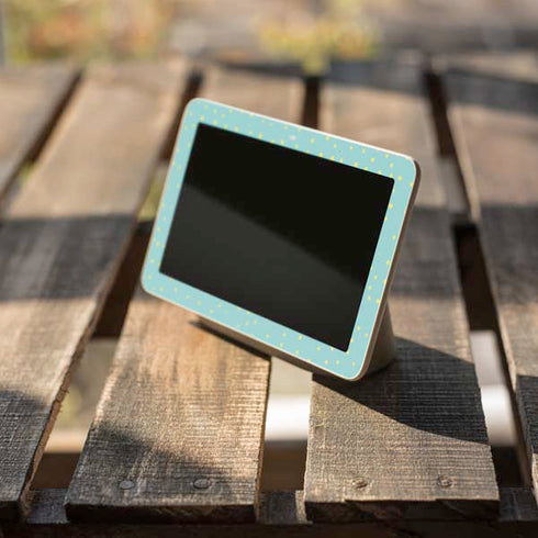 Teal and Yellow Polka Dots Google Home Hub Skin