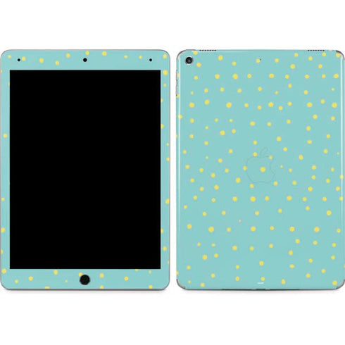 Teal and Yellow Polka Dots iPad Skins