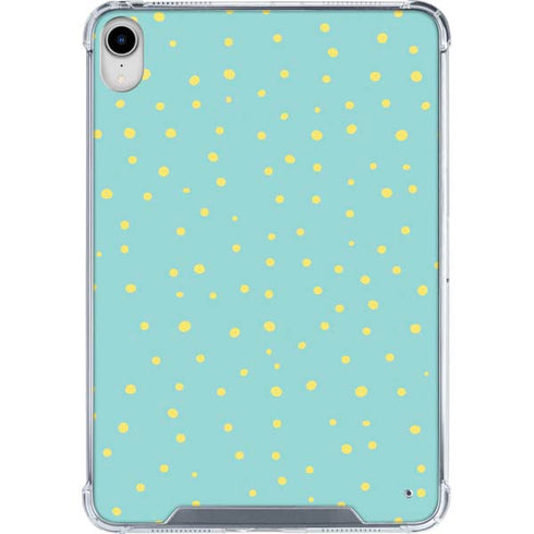 Teal and Yellow Polka Dots iPad 11th Gen (2025) Clear Case