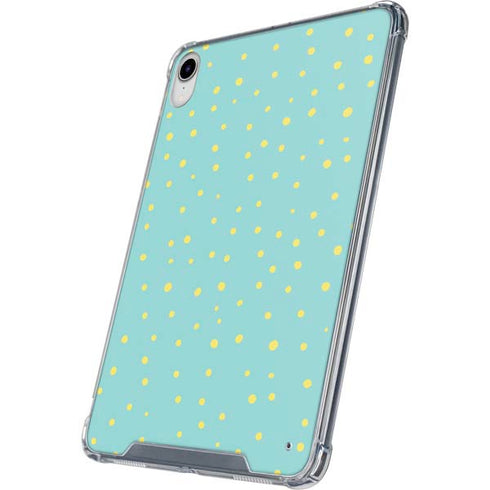 Teal and Yellow Polka Dots iPad 11th Gen (2025) Clear Case