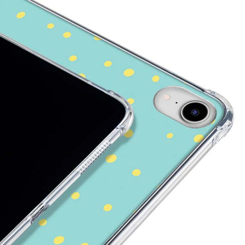 Teal and Yellow Polka Dots iPad 11th Gen (2025) Clear Case