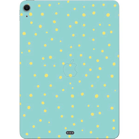 Teal and Yellow Polka Dots Apple iPad Air Skin