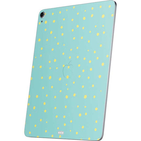 Teal and Yellow Polka Dots Apple iPad Air Skin