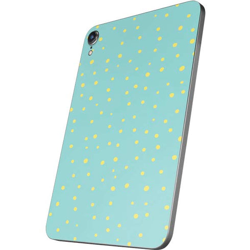 Teal and Yellow Polka Dots Apple iPad Mini Skin