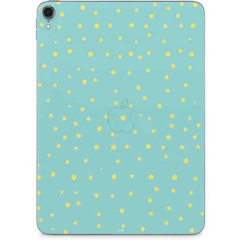 Teal and Yellow Polka Dots Apple iPad Pro Skin