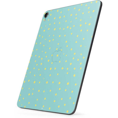 Teal and Yellow Polka Dots Apple iPad Pro Skin