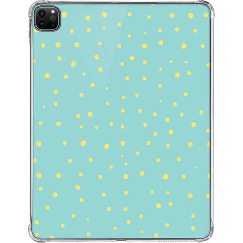 Teal and Yellow Polka Dots iPad Pro 11in (2024) Clear Case