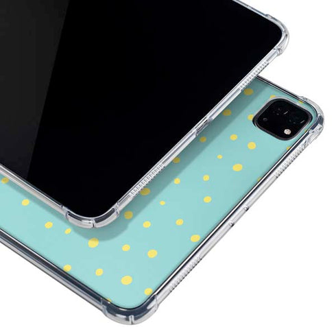 Teal and Yellow Polka Dots iPad Pro 11in (2024) Clear Case
