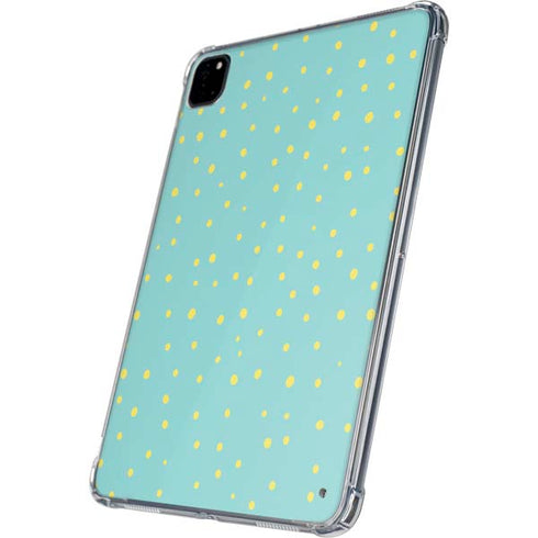 Teal and Yellow Polka Dots iPad Pro 11in (2024) Clear Case