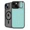 Teal and Yellow Polka Dots iPhone 14 Plus Kickstand Case