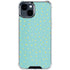 Teal and Yellow Polka Dots iPhone 15 Clear Case